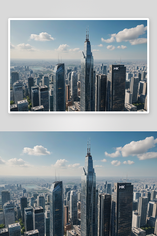 摩天大楼高角度视图图片