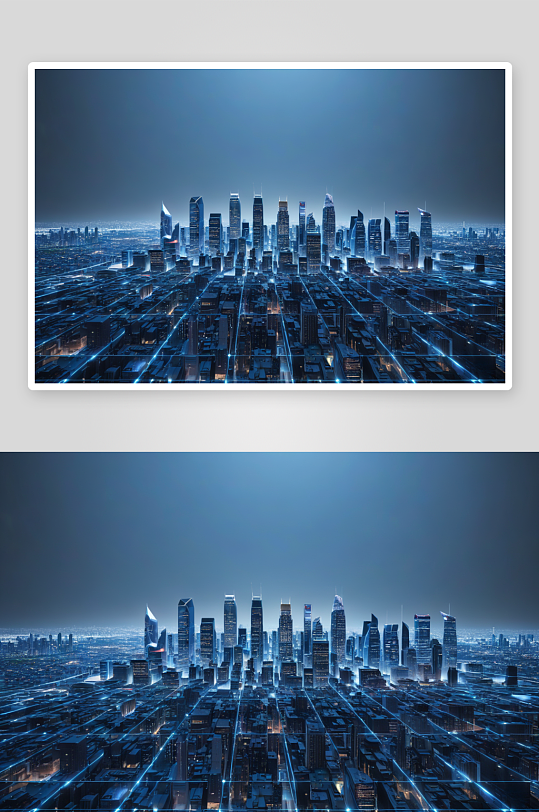 金融城建筑风光大数据概念图片