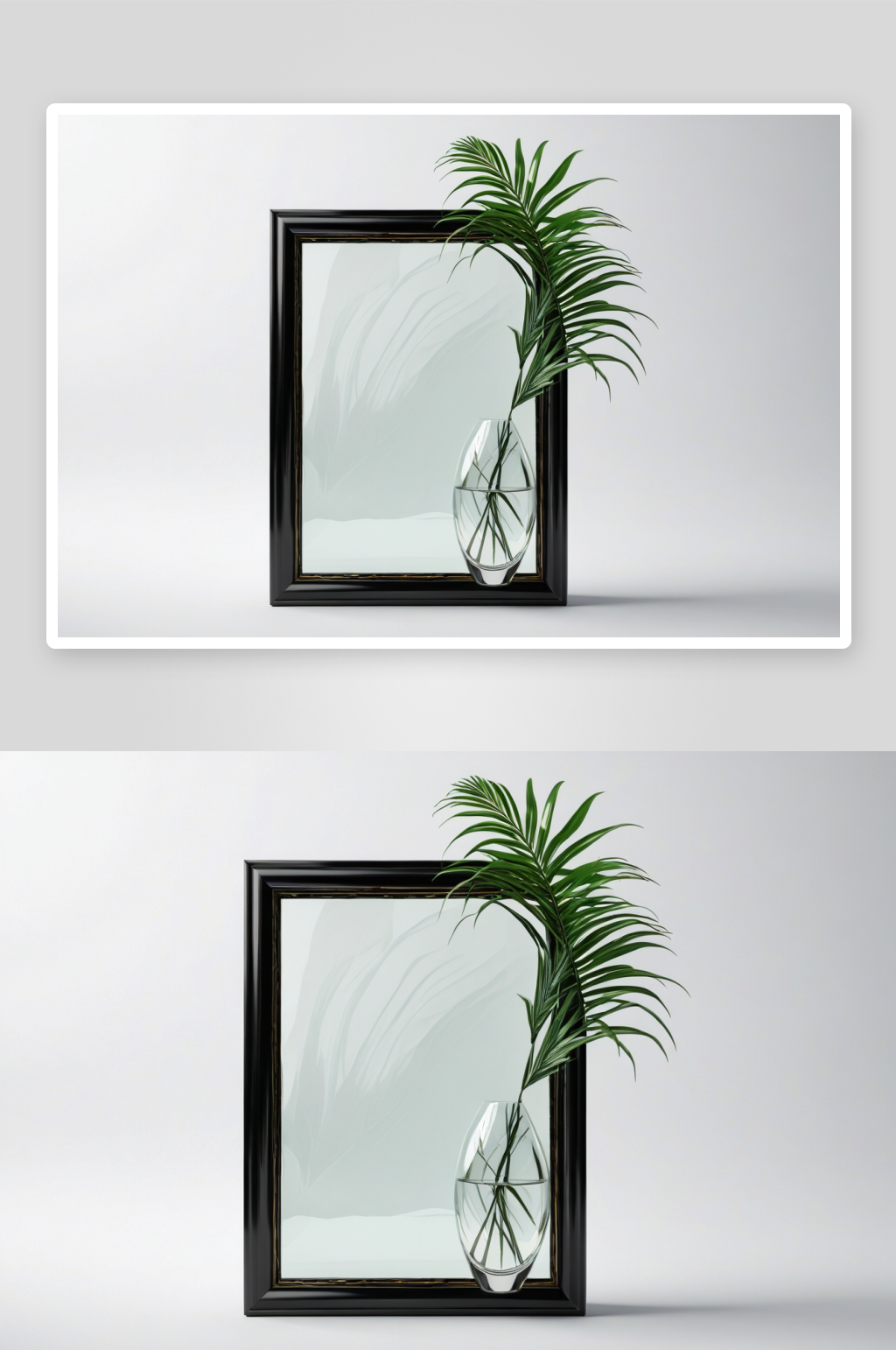 黑色棕色框架模型软黄色兰花花瓶图素材