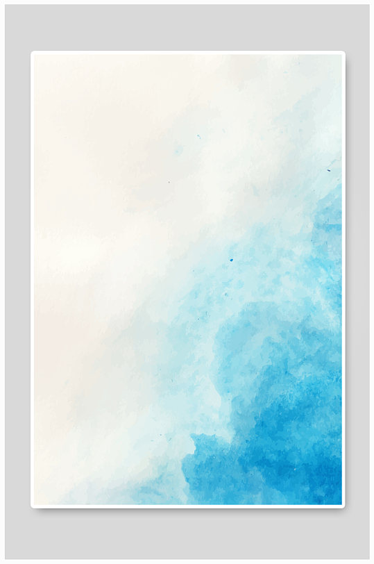 水墨晕染浪漫文艺手绘蓝白背景底纹