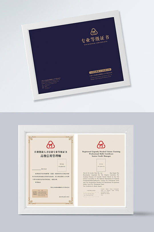 专业技能等级证书-众图网