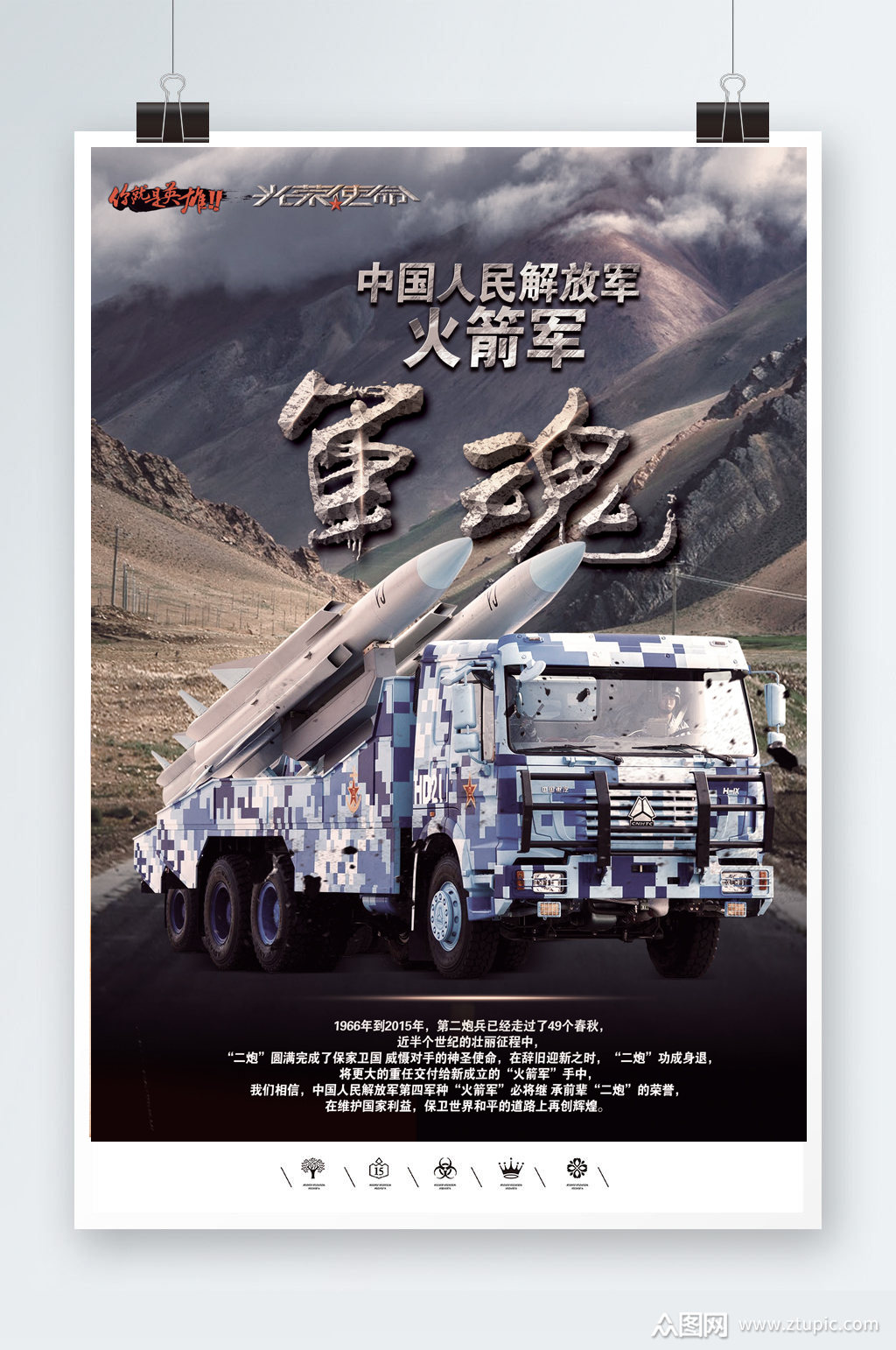 大国崛起火箭军海报素材