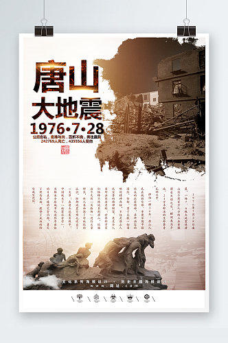 唐山大地震纪念海报