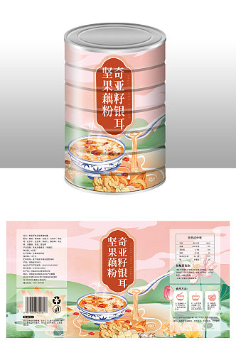 食品标签包装设计插画