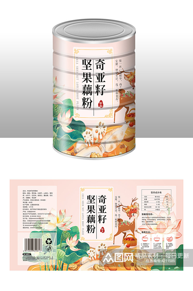 食品包装标签设计外包装插画设计素材