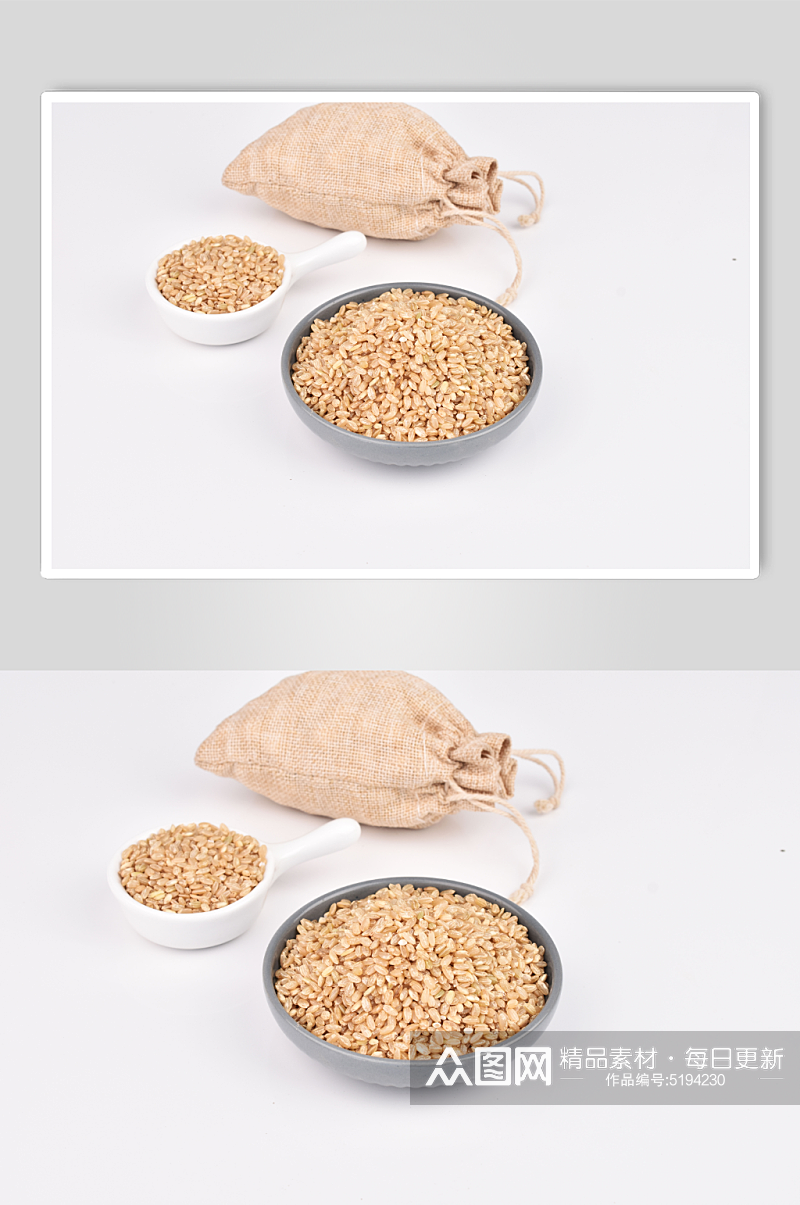 糙米谷物食材白底素材