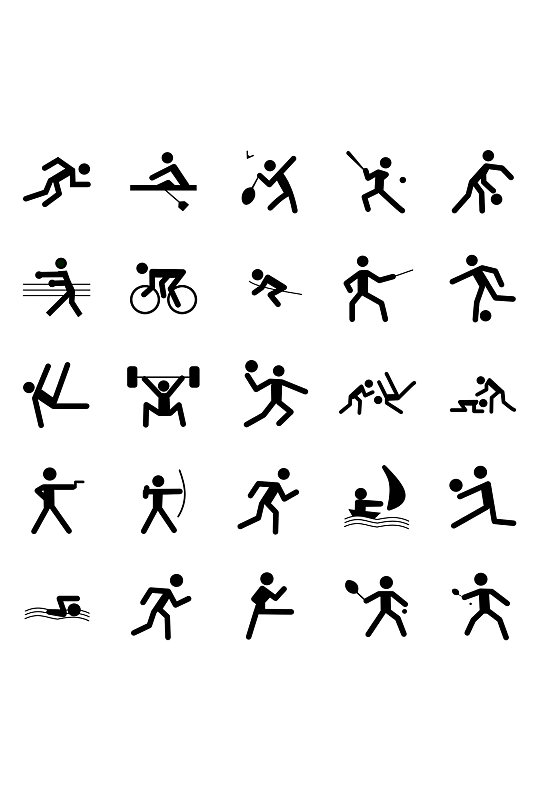 奥运会运动图标免抠