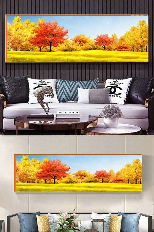 唯美秋天风景装饰画-众图网