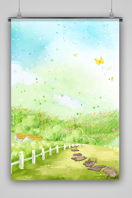 梦幻春天背景图片-梦幻春天背景设计素材-梦幻春天背景模板下载