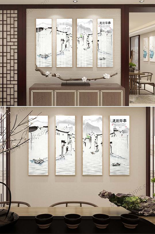 四联新中式装饰挂画