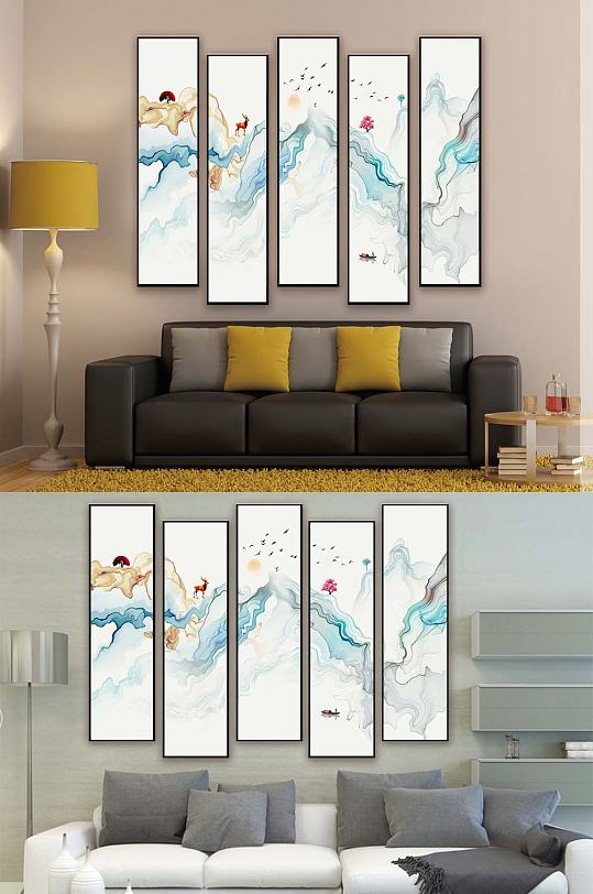 五联新中式装饰挂画-众图网