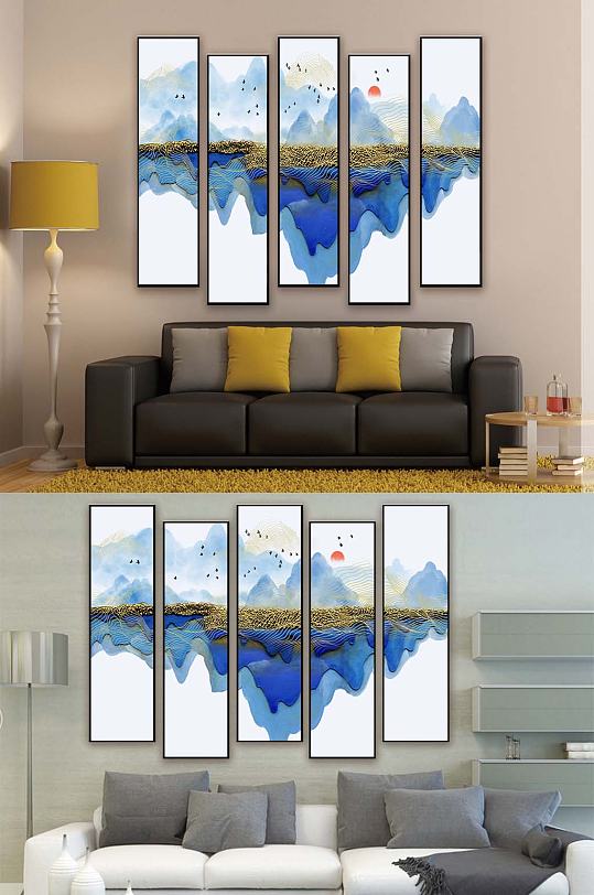 五联装饰中式挂画-众图网