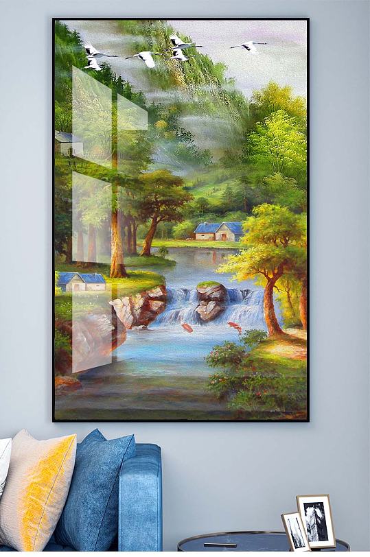 油画玄关装饰挂画-众图网