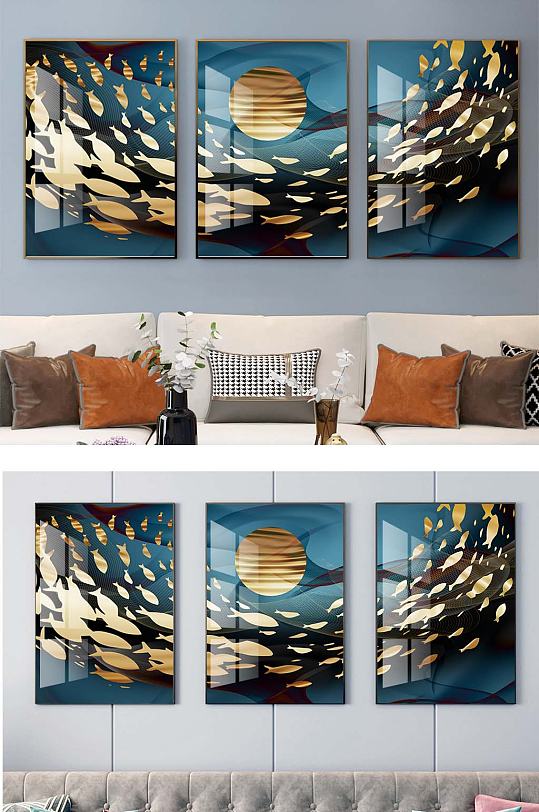 简约装饰三联挂画-众图网