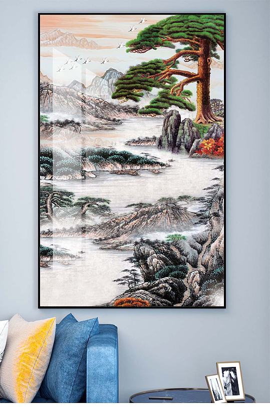 新中式山水装饰入户-众图网