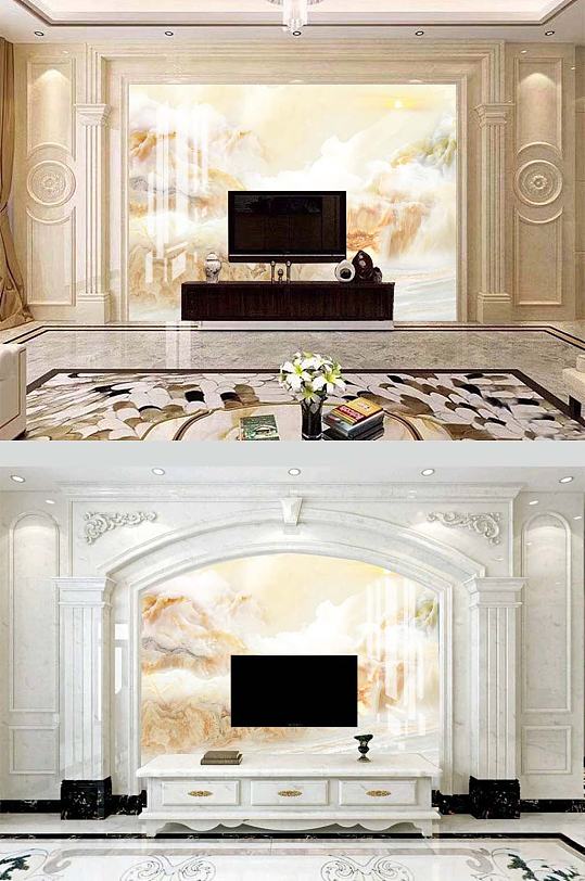 罗马柱大理石电视背景-众图网