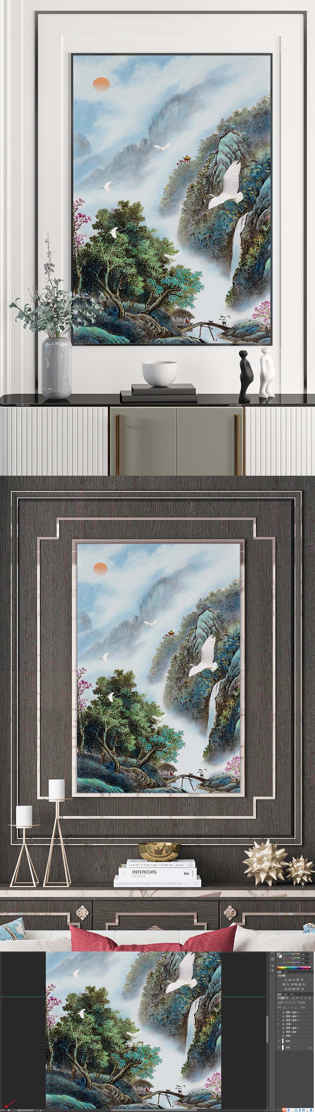 走廊玄关装饰挂画素材