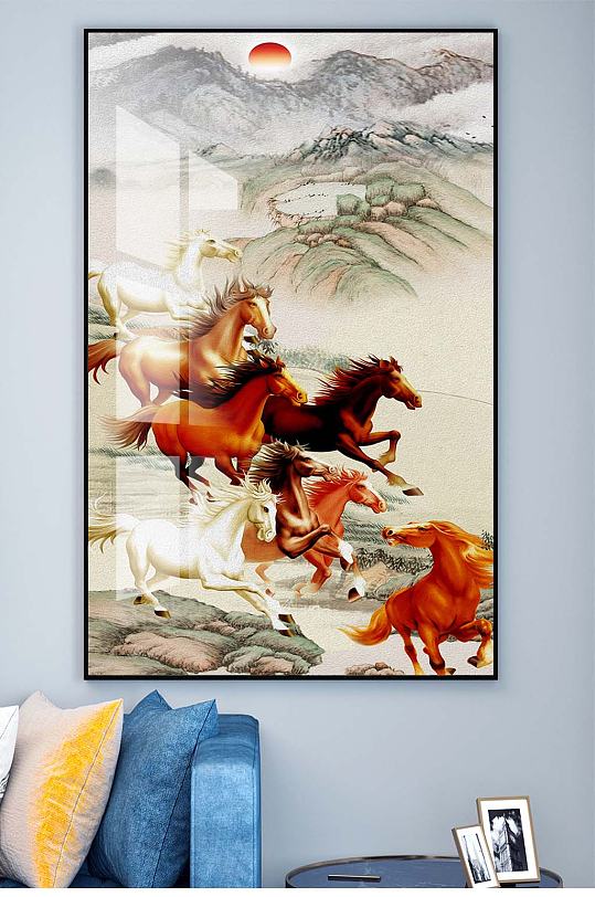 马到成功装饰挂画-众图网