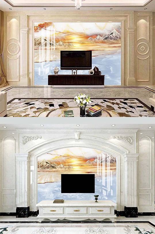 大理石微晶电视背景-众图网