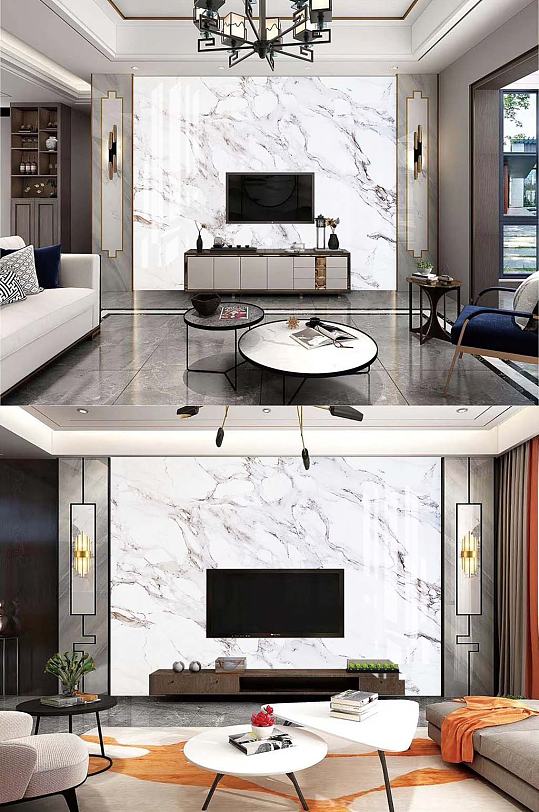 爵士白简约电视背景-众图网