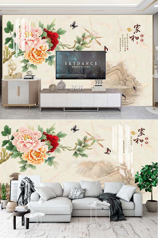 牡丹花鸟电视背景-众图网