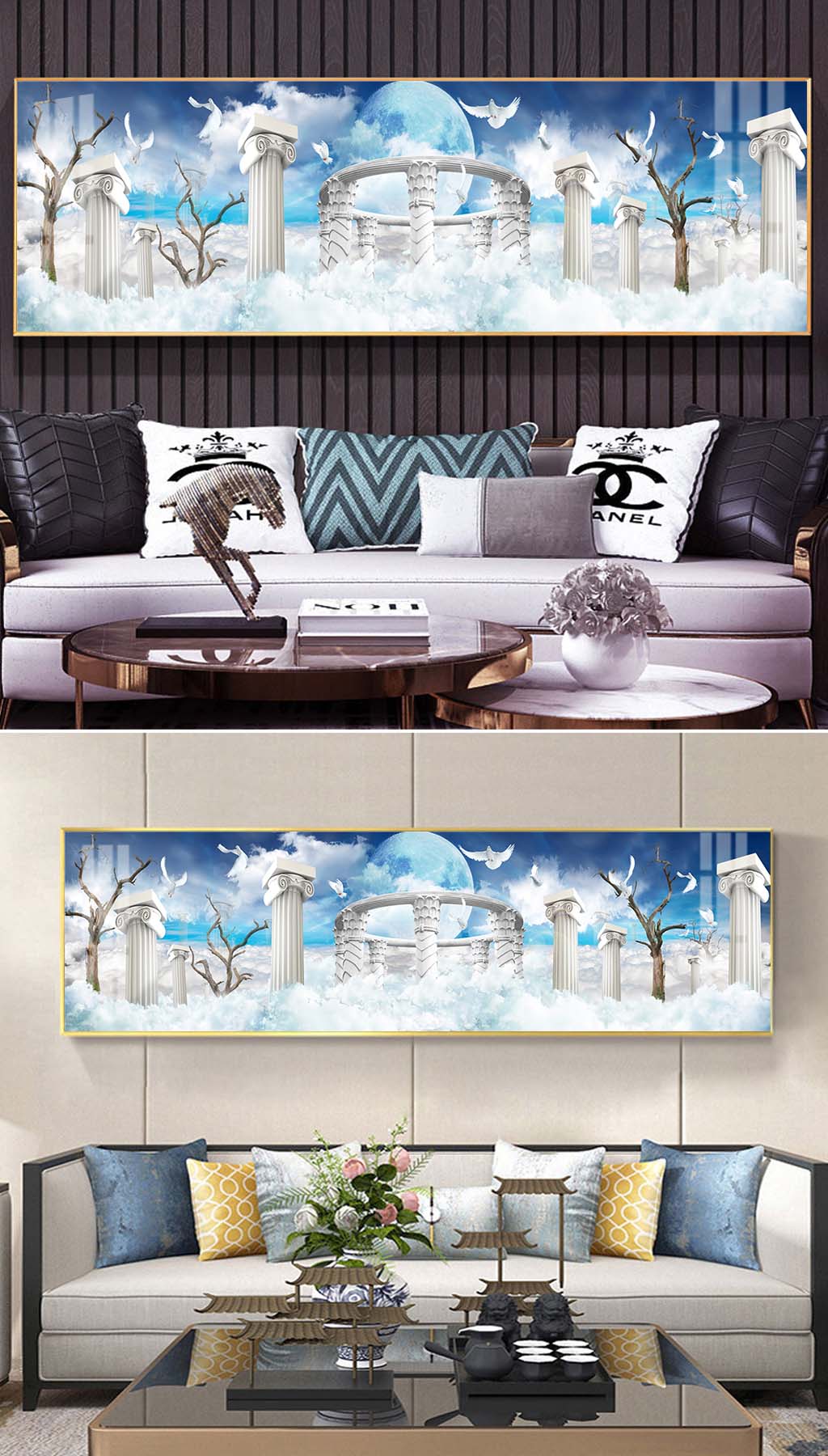 客厅简约装饰挂画素材