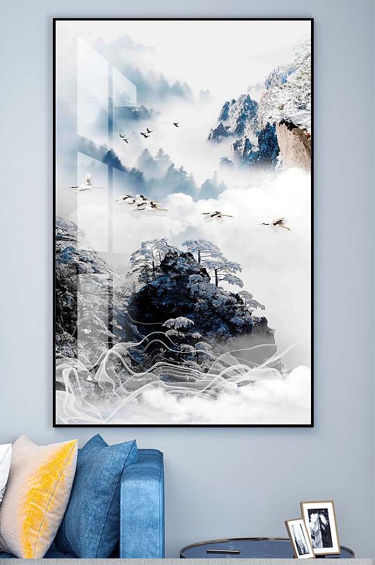 水墨山水装饰挂画-众图网