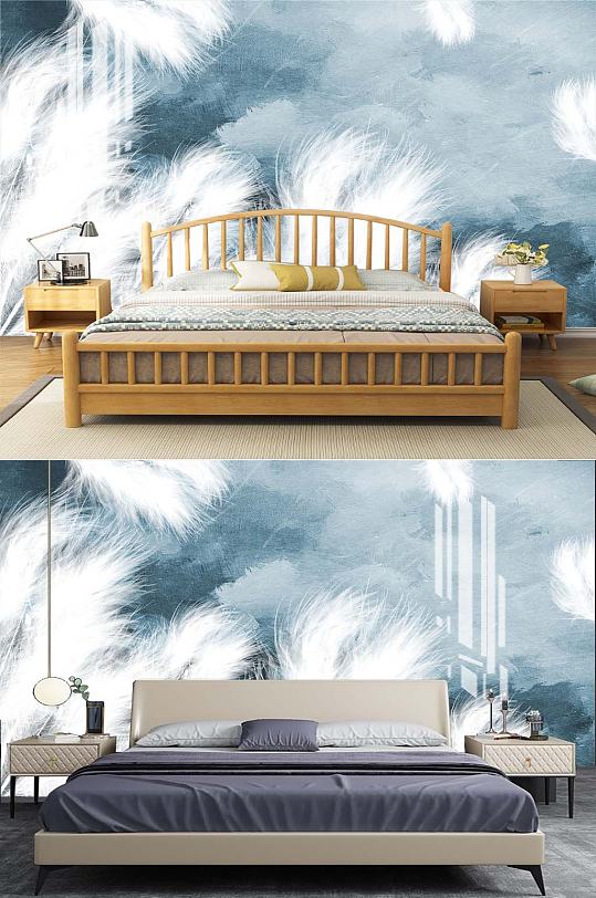 简约现代羽毛背景-众图网