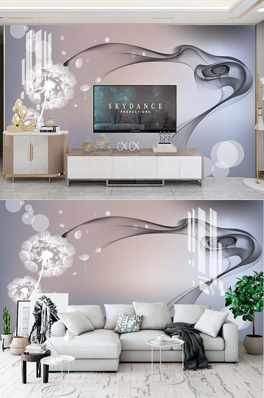 蒲公英现代电视背景-众图网