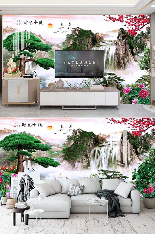 松鹤延年电视背景-众图网