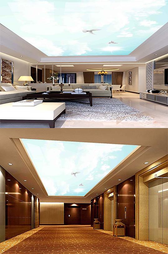 白云蓝天天花吊顶-众图网