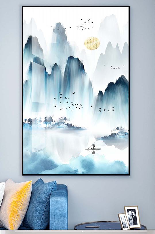 水墨中式山水装饰挂画-众图网