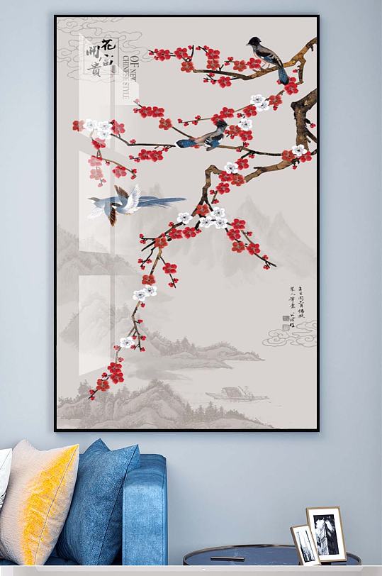 中式花鸟装饰挂画-众图网
