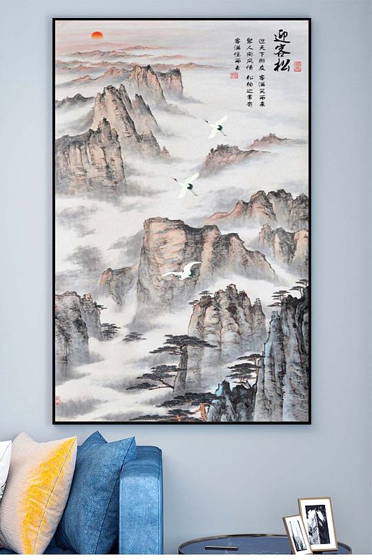 中式山水挂画-众图网