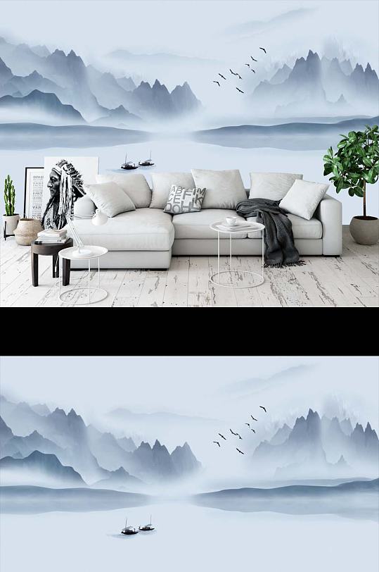 电视背景新中式-众图网