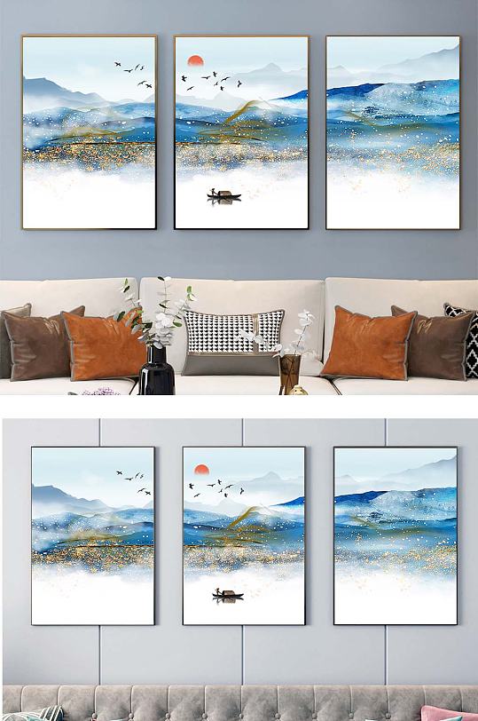 三联装饰挂画-众图网