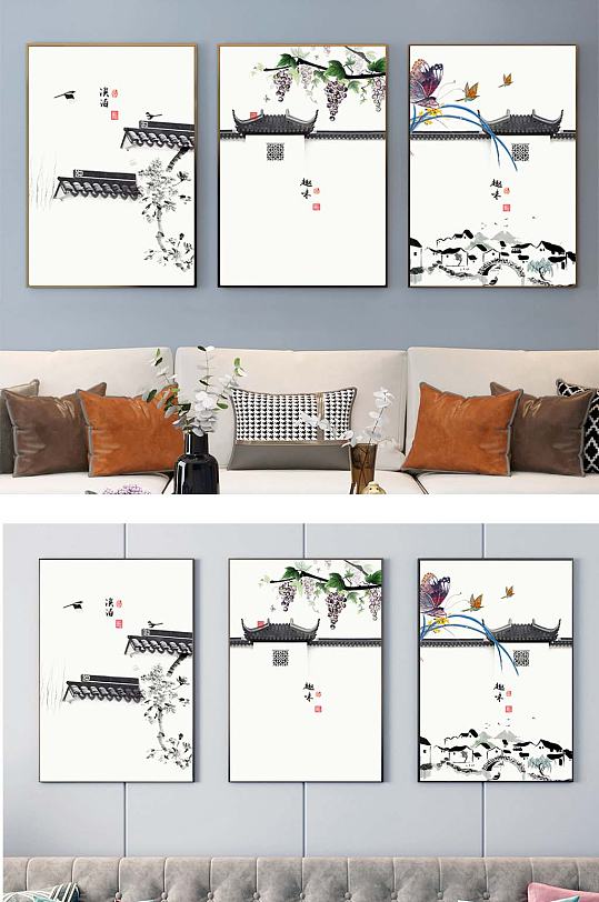 新中式工笔画-众图网