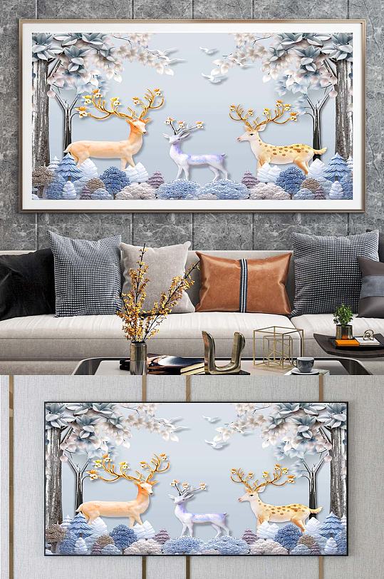 麋鹿装饰横幅