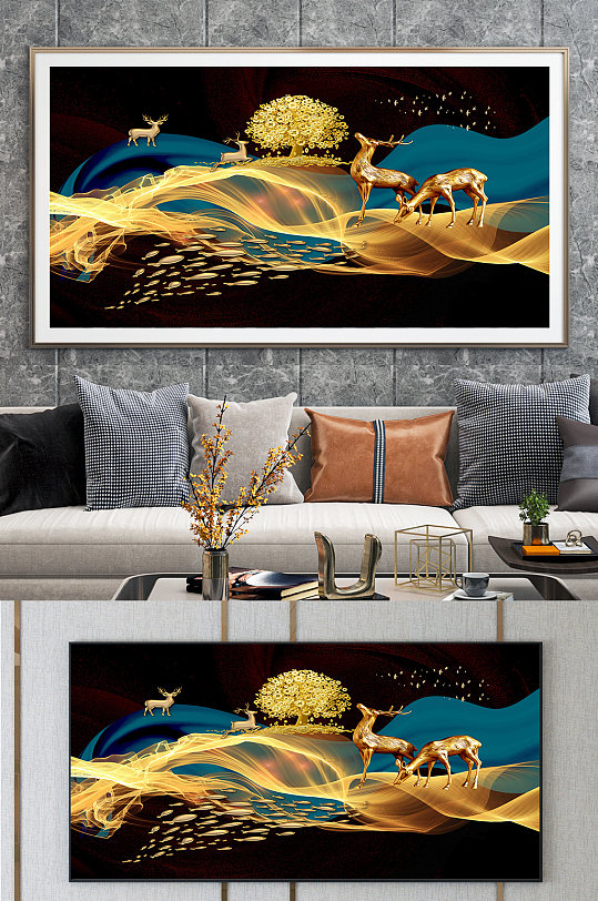 轻奢简约装饰画-众图网