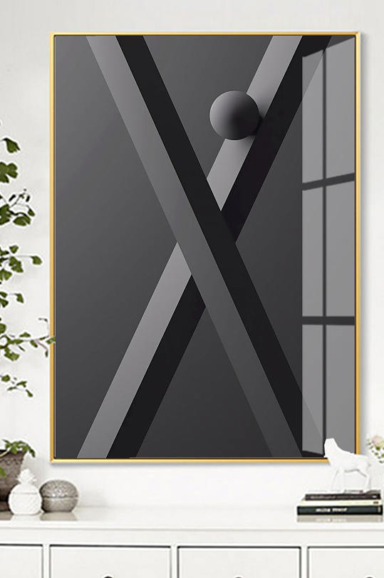 北欧英文字母X装饰画