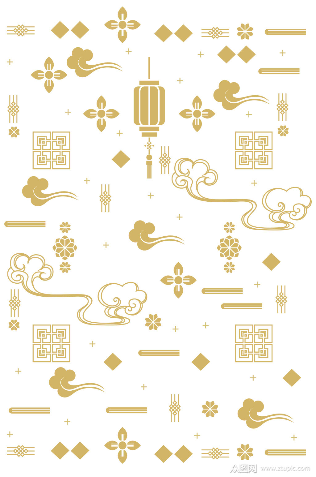 中国小元素祥云过节素材