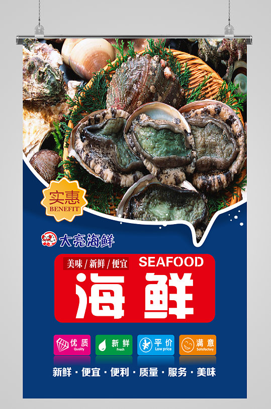 市场海鲜产品海报