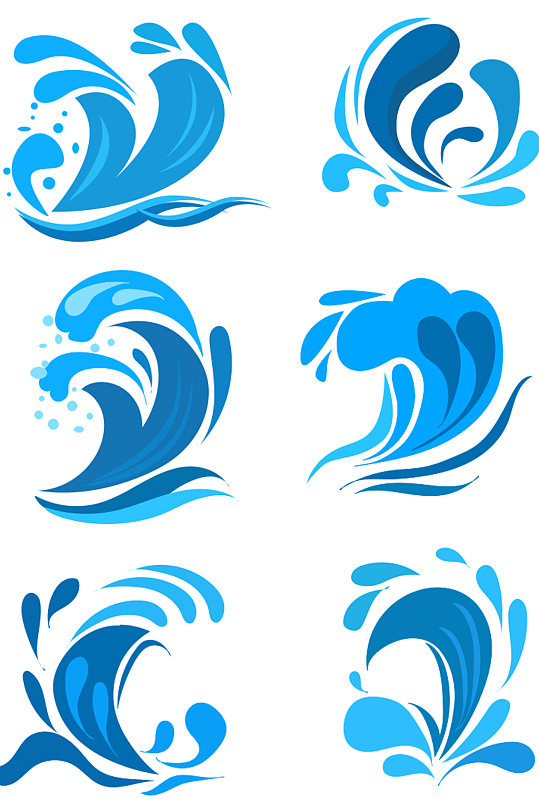 浪花異性小配件標(biāo)題小元素