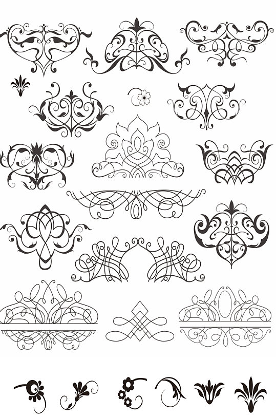 花纹花边欧式矢量图常用