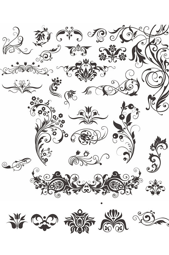 花纹花边欧式矢量图常用