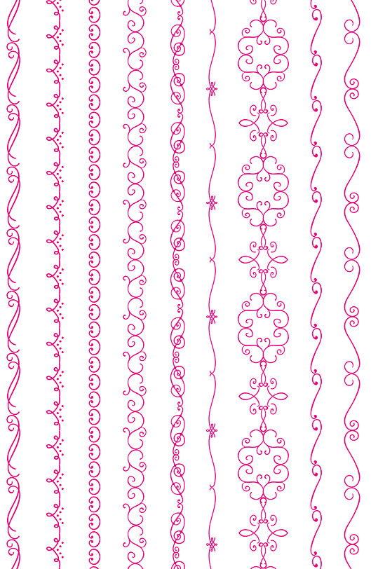 欧式花纹常用线矢量图