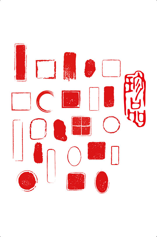 常用好用印章矢量图