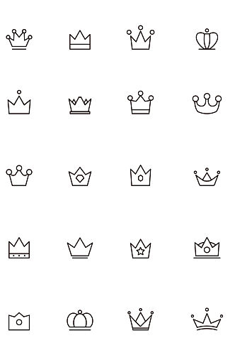 小图标矢量皇冠各种