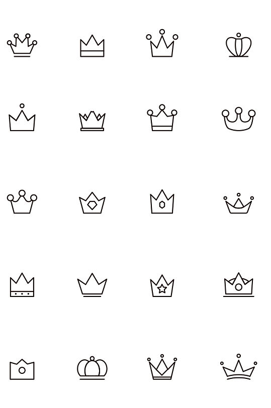 小图标矢量皇冠各种