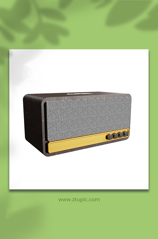 蓝牙音箱3d立体模型-众图网